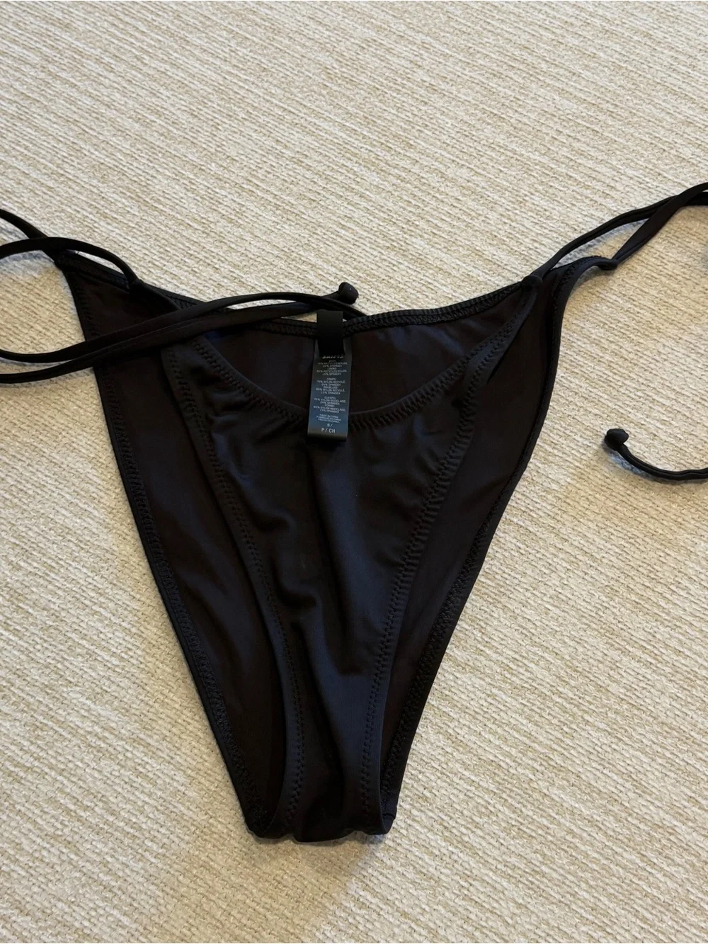 SKIMS Women's Black Tie-Side Bikini Bottom